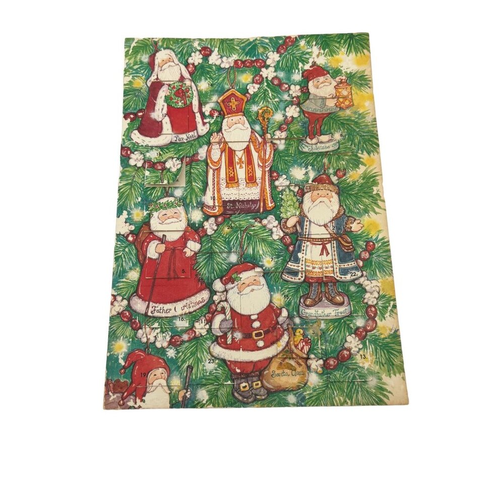 Vintage Current Christmas Santa around the World Paper Advent Calendar 1991